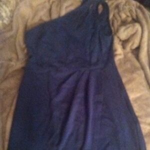Elegant One-Shoulder Navy Dress, New With Tag, Zesica, Large
